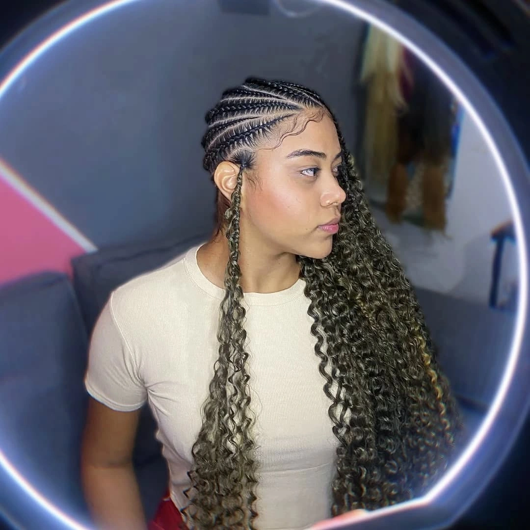 lemonade braid hairstyle Extra Long Boho Lemonade Braids with Soft Curly Texture