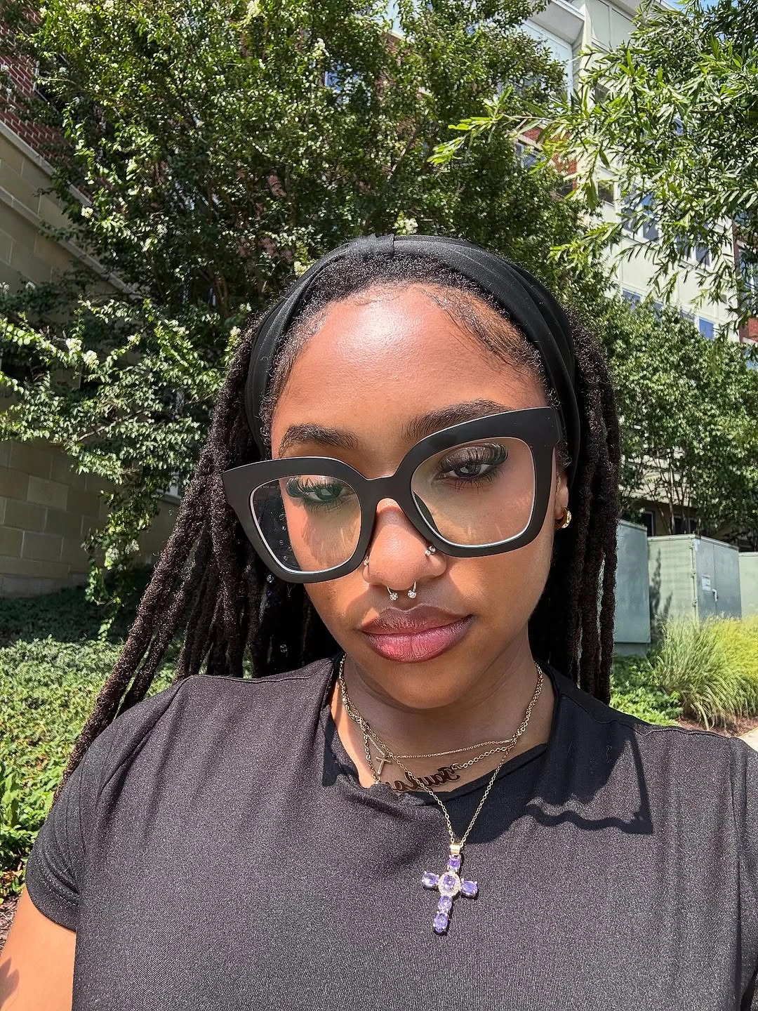 locs hairstyles for black women Headband Locs with Modern City Style