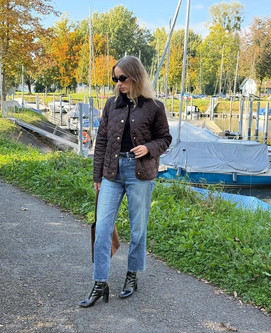 September fashion trends 2026 Quilted Jacket With Cropped Denim