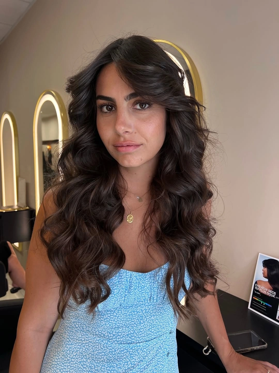 September hairstyles ideas 2026 Dark Center-Part Curls With Soft Volume