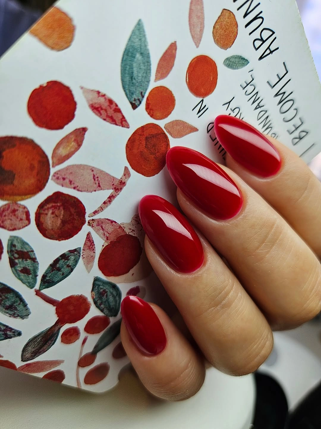 September nail designs 2026 Classic Red Oval Nails