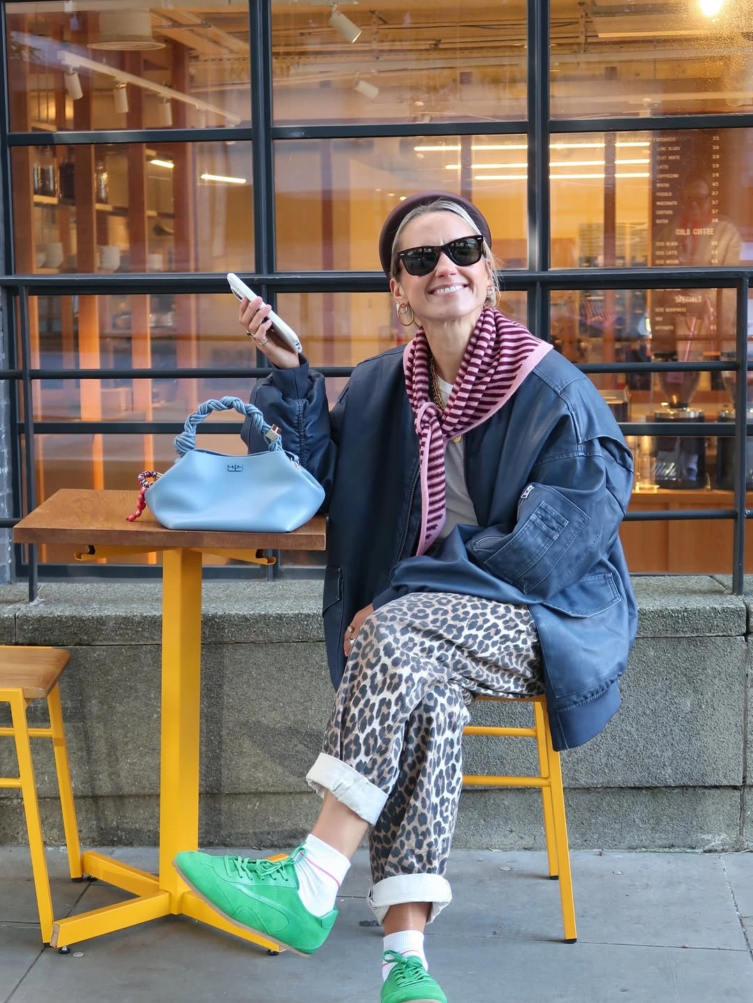 September outfits ideas 2026 Denim Jacket With Animal Print Pants