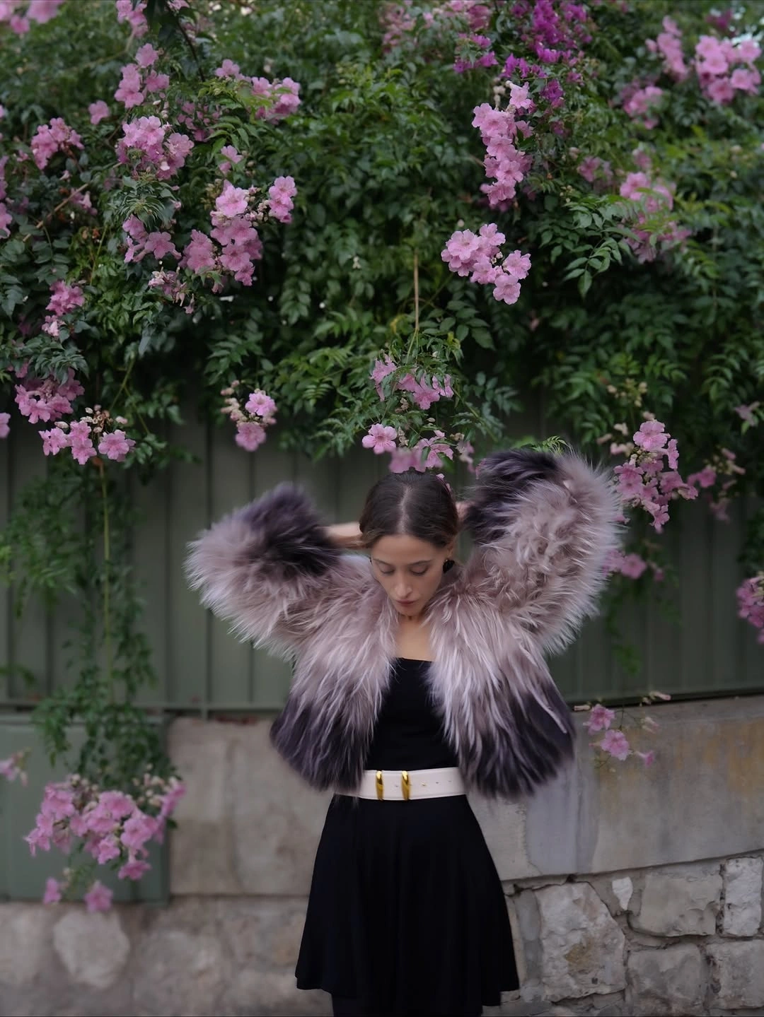 shaggy jacket Romantic Ombre Fur for an Elegant Evening Finish