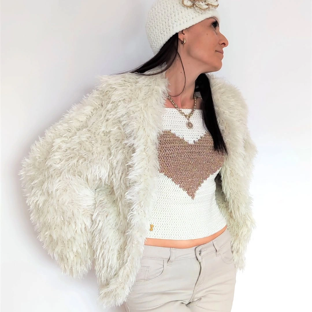 shaggy jacket Relaxed Winter Layers with a Handmade Feel