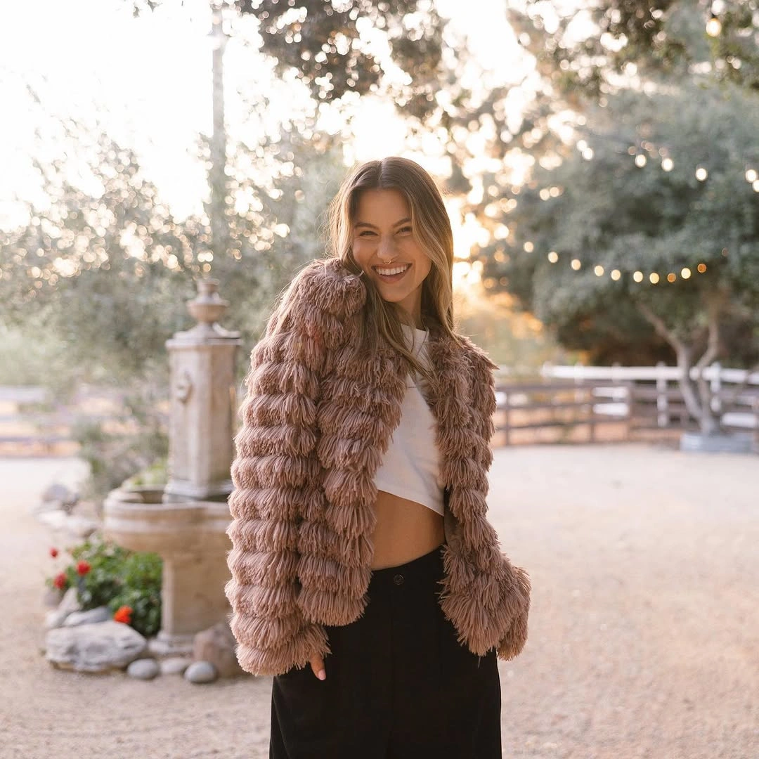 shaggy jacket Soft Taupe Layers That Feel Feminine and Timeless