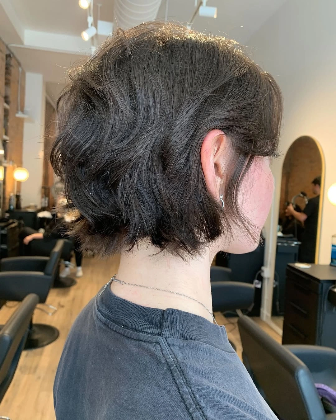 short bobbed hairstyle Soft Layered Parisian Bob with Airy Movement