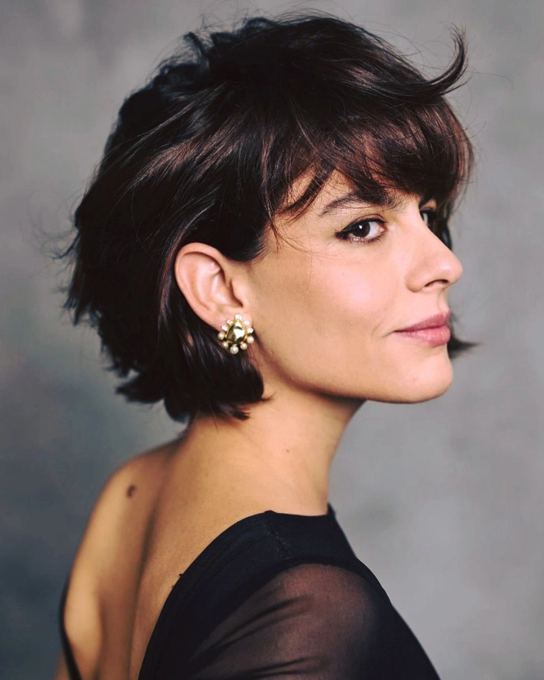 short bobbed hairstyle Chic French Bob with Wispy Fringe