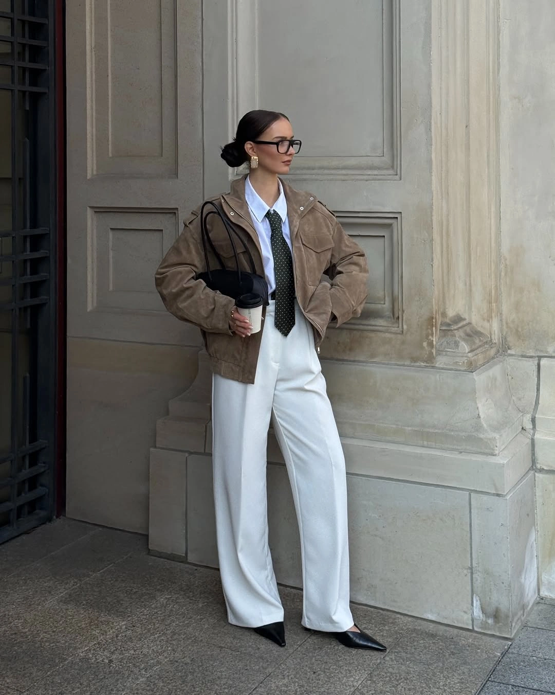 what are the best fall outfits for casual days? Relaxed Menswear Details with Soft Neutral Tailoring