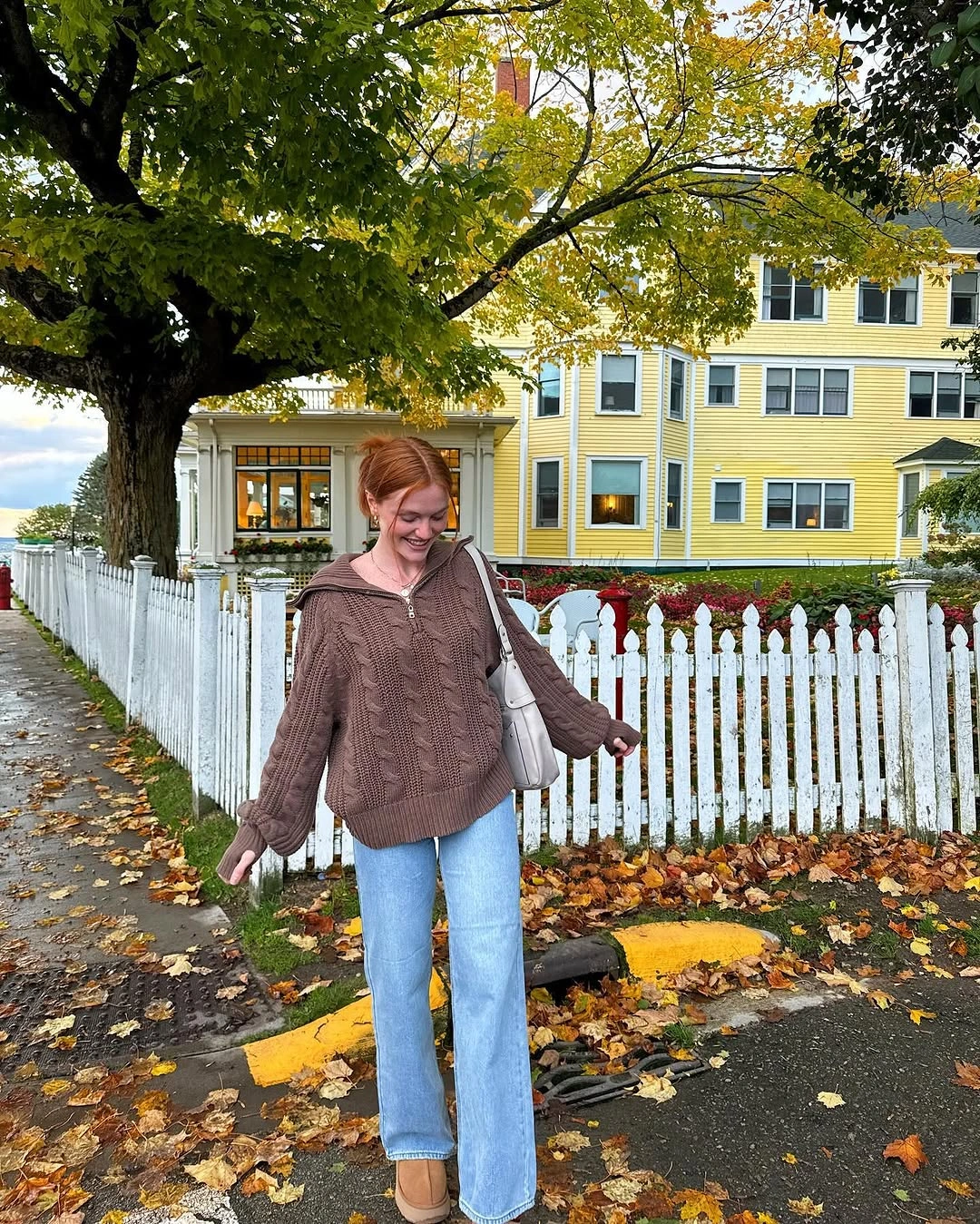 wide leg jeans outfit fall 2026 Chunky Knit Sweaters Balance Wide Leg Denim Beautifully