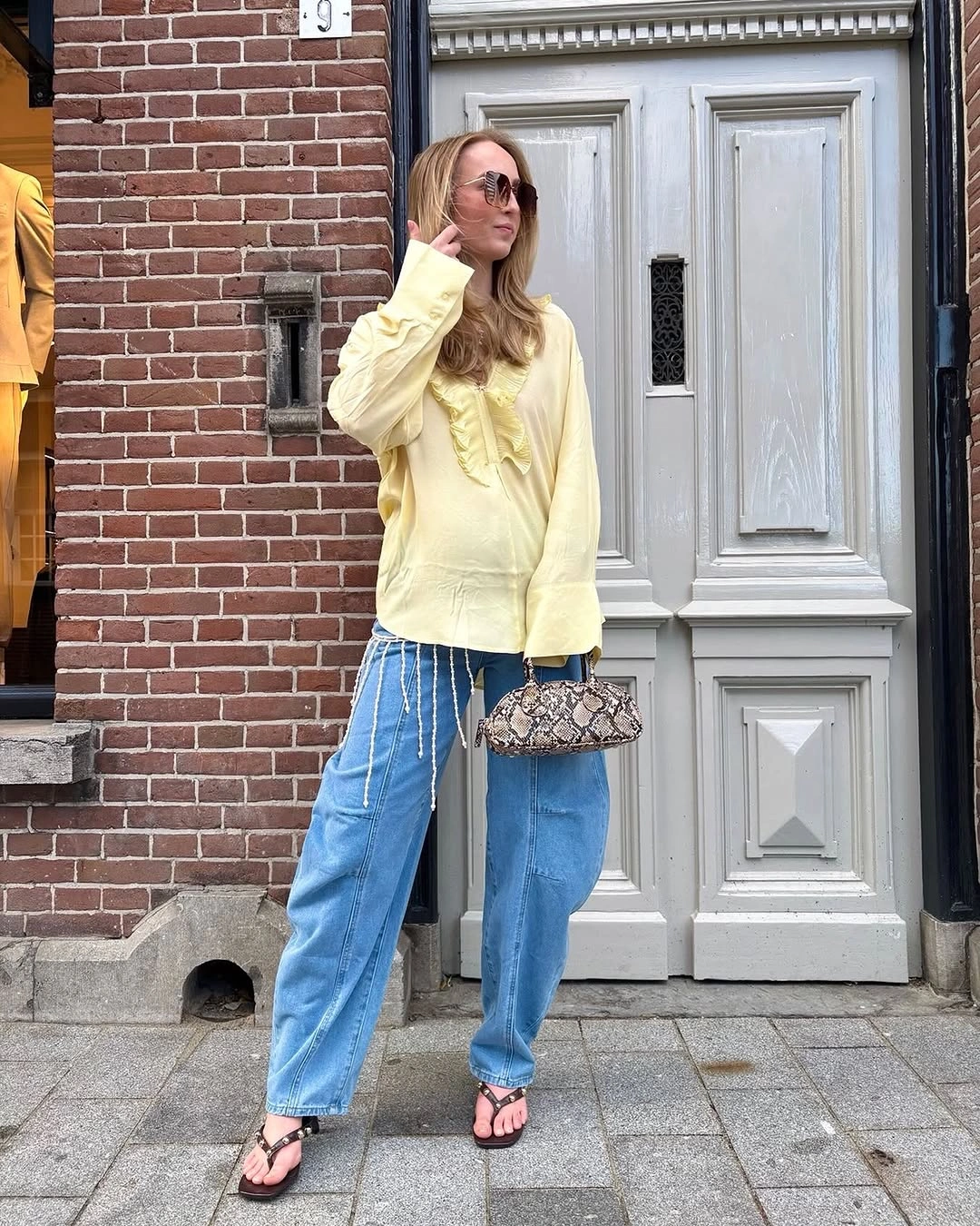 wide leg jeans outfit fall 2026 Butter Yellow Brings New Energy to Wide Leg Denim